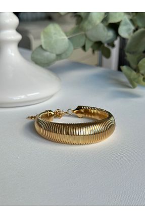 دستبند جواهر طلائی زنانه استیل (فولاد) Thariaccessory - کد 870246210