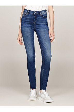 شلوار جین سرمه ای زنانه پاچه تنگ Tommy Hilfiger - کد 870255387