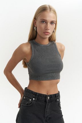 بلوز طوسی زنانه ساده MAİ COLLECTİON - کد 870278999