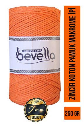 نخ بافندگی نارنجی Bevella Macrame Cord - کد 870299275