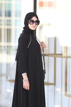 کلاه و ابایا مشکی زنانه پنبه ای Ferraceci - کد 870298460