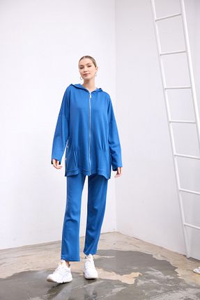 ست بالاتنه و پائین تنه سرمه ای زنانه بافتنی Butik Melike - کد 870300787