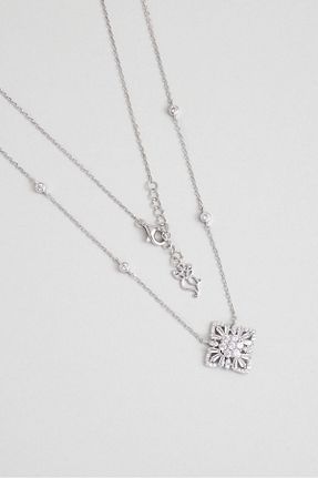گردنبند نقره سفید زنانه 925 عیار So Chic - کد 870319538
