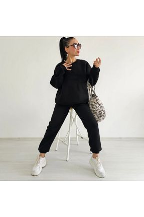 ست گرمکن مشکی مردانه پنبه ای Altı Üstü Butik - کد 870318470