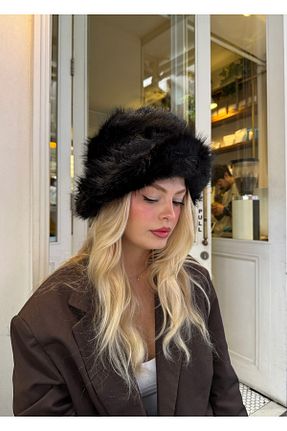 کلاه مشکی زنانه KİLİGİSTANBUL - کد 788942333