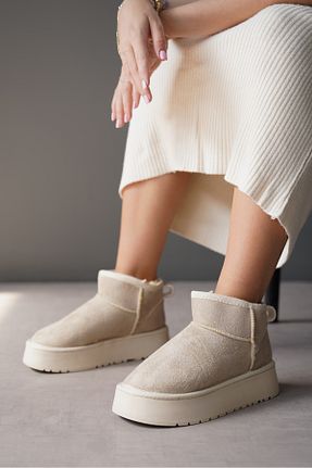 بوت / نیم بوت بژ زنانه جیر Lizzu - کد 870345909