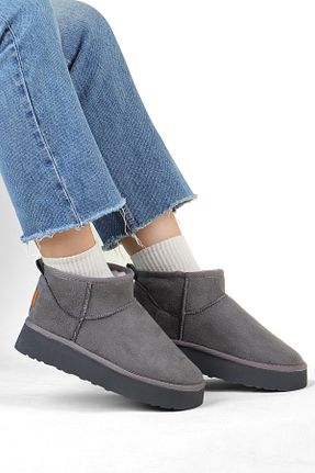 بوت / نیم بوت طوسی زنانه چرم مصنوعی Pierre Cardin - کد 870041086