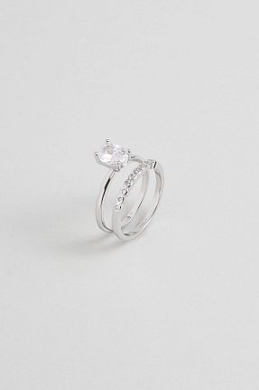 انگشتر نقره سفید زنانه زیرکن So Chic - کد 870364497