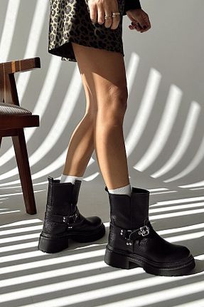 بوت / نیم بوت رنگی زنانه چرم خالص nope21shoess - کد 870354673