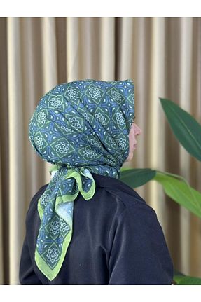 دستمال گردن سبز زنانه پنبه ای MONOOR - کد 870372783