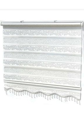 پرده کشوئی سفید Zebra Yıldız stor - کد 870354355