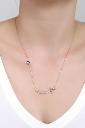 گردنبند نقره صورتی زنانه 925 عیار SARIASLAN - کد 64948631