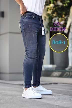شلوار آبی مردانه لیکرا CX7 DENIM - کد 870902547