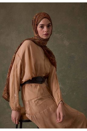 شال قهوه ای زنانه پنبه ای Fresh - کد 870358444