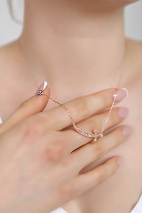 گردنبند نقره صورتی زنانه 925 عیار SARIASLAN - کد 64948631