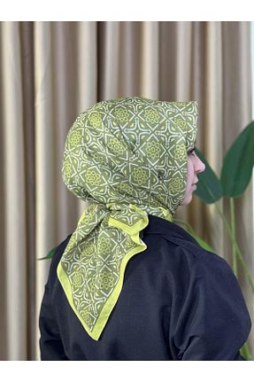 دستمال گردن سبز زنانه پنبه ای MONOOR - کد 870377786