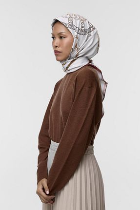 روسری سفید İpek Tivil Qef - کد 870356554