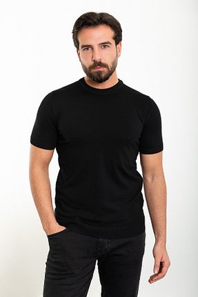 پلیور مشکی مردانه ساده Mcr - کد 813880367