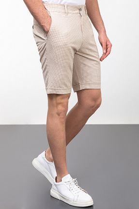شلوارک و برمودا بژ مردانه اسلیم فیت Mcr - کد 770370446