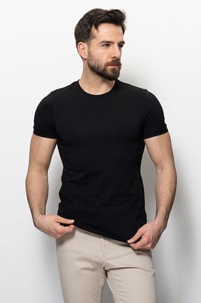 تیشرت مشکی مردانه اسلیم فیت Mcr - کد 58838392