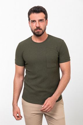 تیشرت خاکی مردانه اسلیم فیت Mcr - کد 743622103