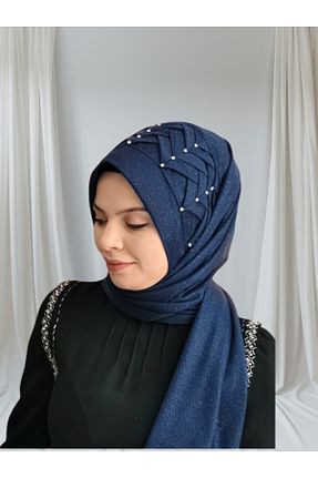 شال سرمه ای زنانه NurAy - کد 870406443