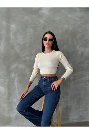پلیور نباتی زنانه ساده Kurtayfashion - کد 870402973