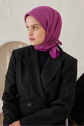 روسری صورتی 100 x 100 Modakaşmir - کد 870404098