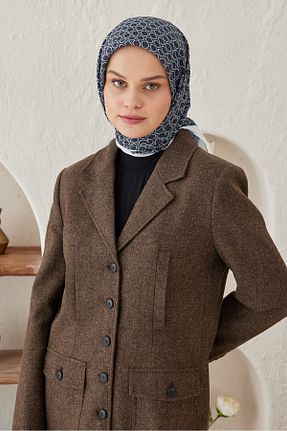 روسری سرمه ای 100 x 100 Modakaşmir - کد 870404091