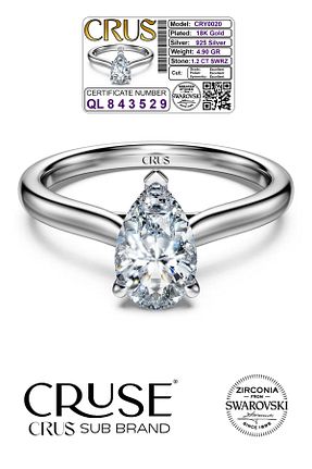 انگشتر نقره زنانه کریستال Cruse - کد 870407511