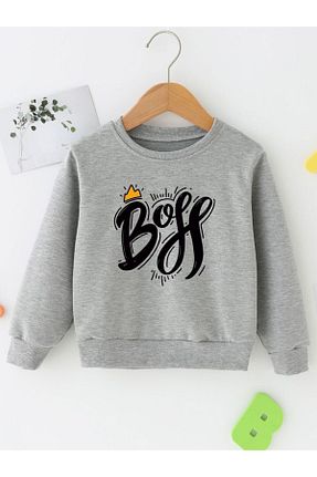سوئیشرت طوسی بچه گانه چاپی Pink Sky - کد 871319091