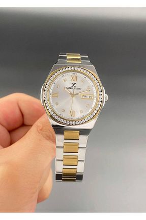 ساعت مچی طلائی زنانه 34 میلی متر Daniel Klein - کد 870930193