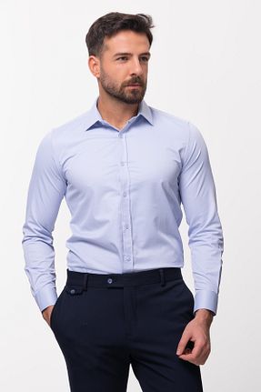 پیراهن آبی مردانه اسلیم فیت Mcr - کد 236503011
