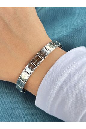دستبند استیل (فولاد) بژ زنانه استیل ضد زنگ Lavienta - کد 870784801