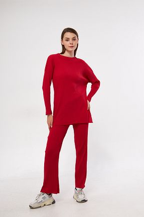 ست لباس راحتی قرمز زنانه مخلوط پلی استر Oyga - کد 870441111
