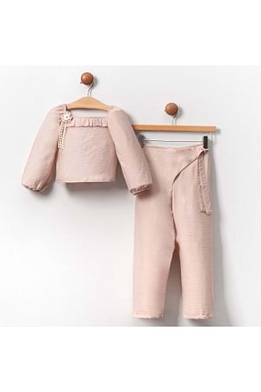 کت و شلوار بژ بچه گانه یقه کتی Mnk Baby&Kids - کد 793391458