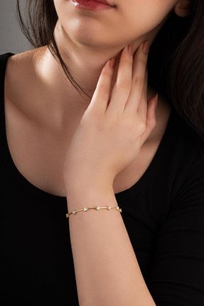 دستبند نقره طلائی زنانه 925 عیار Spossy Silver Jewelry - کد 870504065