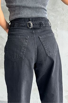 شلوار جین مشکی زنانه پاچه پهن macharel jeans - کد 855599075