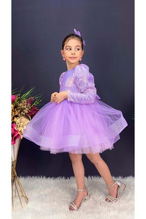 لباس مجلسی و فارغ التحصیلی بنفش بچه گانه پلی استر Mnk Baby&Kids - کد 820463543