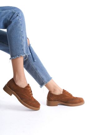 کفش کلاسیک قهوه ای زنانه چرم خالص DaphneSandals - کد 870494843