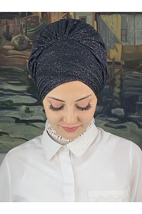 روسری مشکی شیفون BUTİKAMBAR - کد 870501491