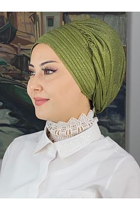 روسری سبز شیفون BUTİKAMBAR - کد 870501545