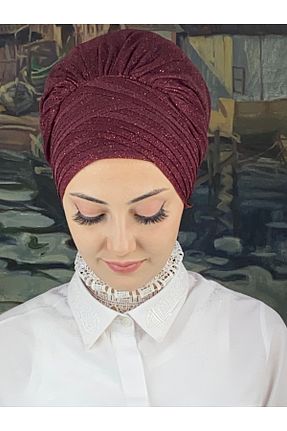 روسری زرشکی شیفون BUTİKAMBAR - کد 870506837