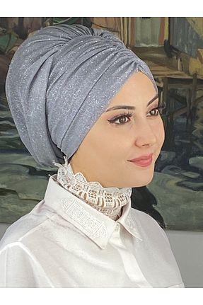 روسری طوسی شیفون BUTİKAMBAR - کد 870500601