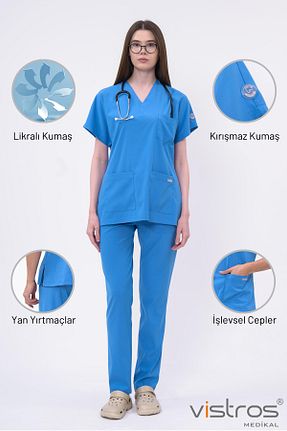 لباس کار آبی Vistros Medikal - کد 863830078