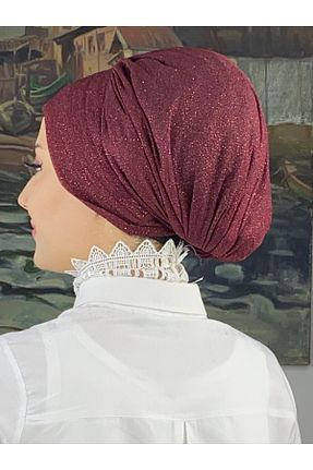 روسری زرشکی شیفون BUTİKAMBAR - کد 870506837