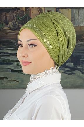 روسری سبز شیفون BUTİKAMBAR - کد 870503041
