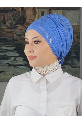 روسری آبی شیفون BUTİKAMBAR - کد 870510057