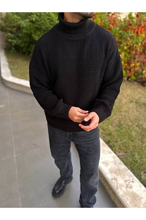پلیور مشکی مردانه ساده elkumoda - کد 870510479