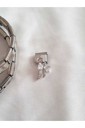 دستبند استیل (فولاد) طوسی زنانه استیل (فولاد) bijoux uniques - کد 870511198